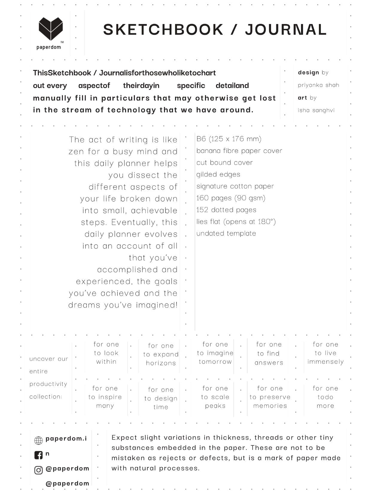 Mini Dotted Journal / Sketchbook